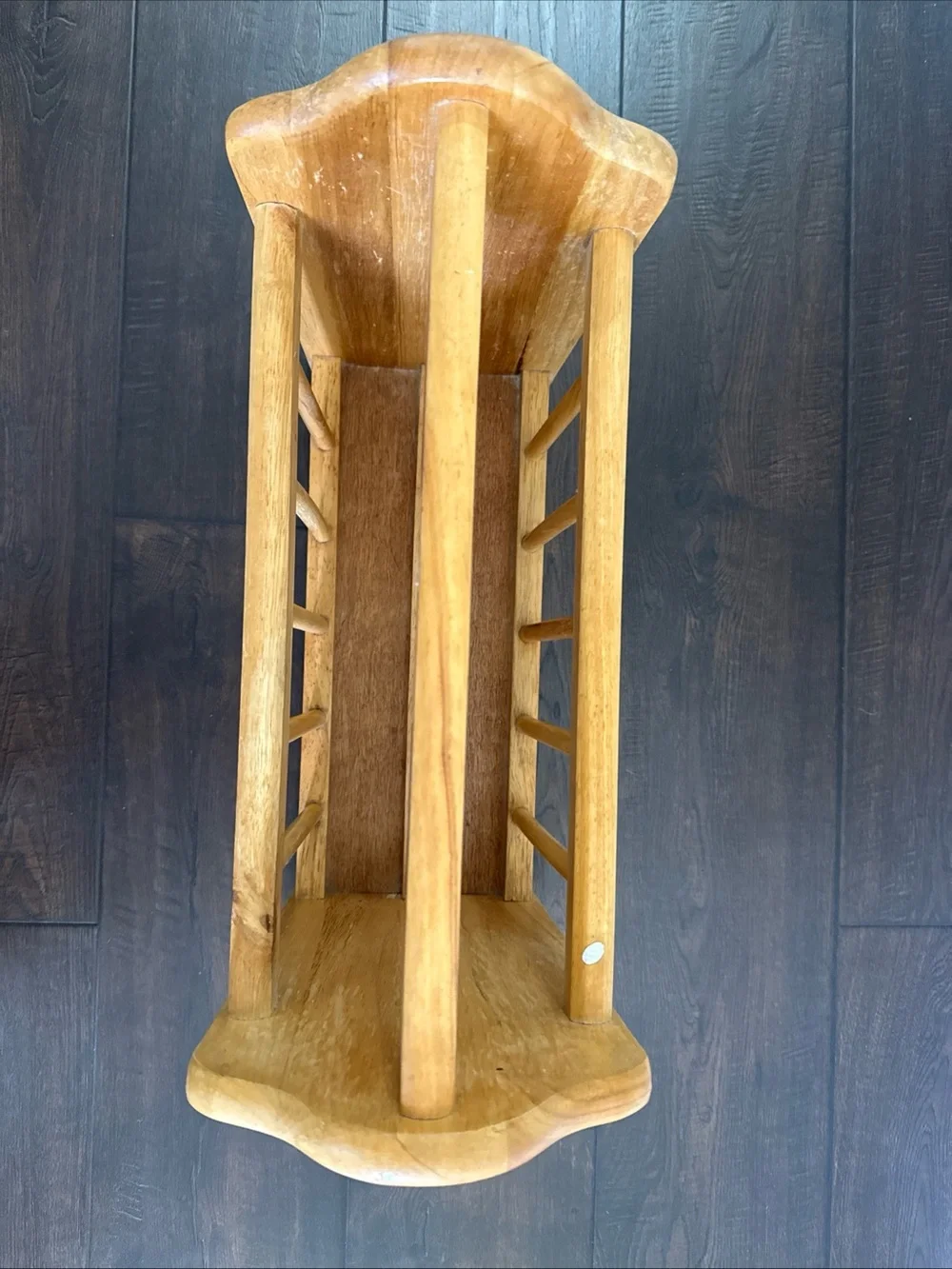 Wooden Magazine Rack - Natural Finish VTG cottage core.